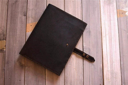 Black Embossed Leather Portfolio