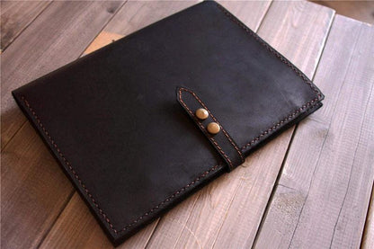 Black Embossed Leather Portfolio