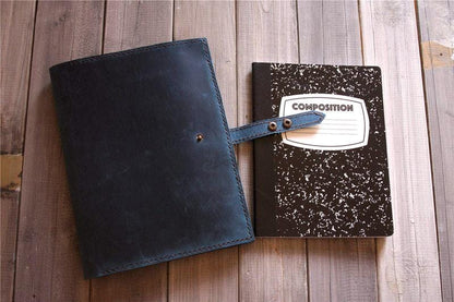 Engraved Leather Composition Notebook Cover Case