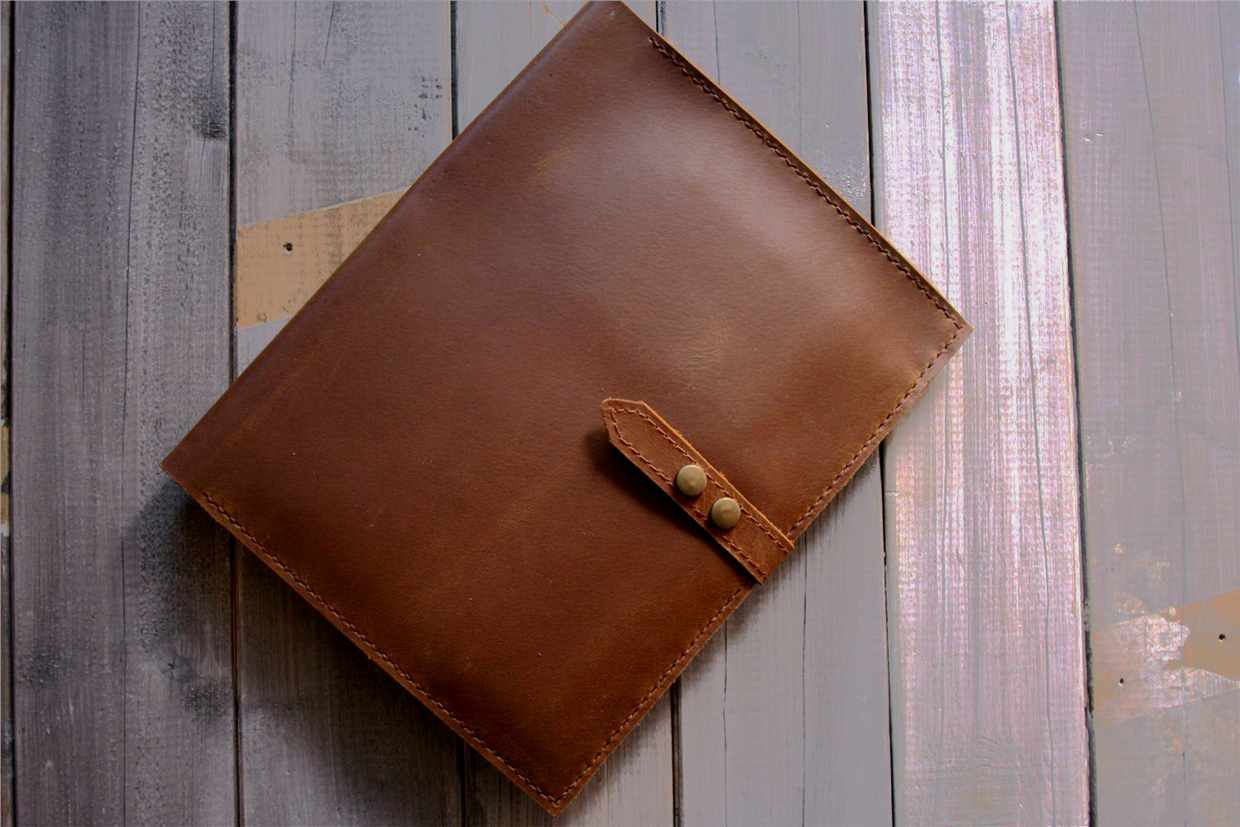 Engraved Leather Composition Notebook Cover