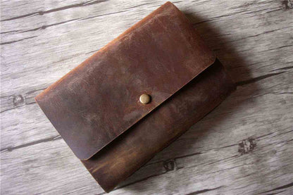 Brown Button Old Personalized Leather Bound Journal