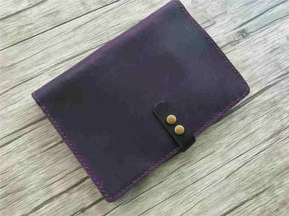 Rustic A4 Refillable Purple Leather Binders Folder