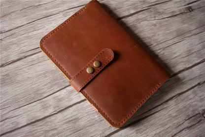 Personalized Refillable Saddle Leather Ring Binders Notebook