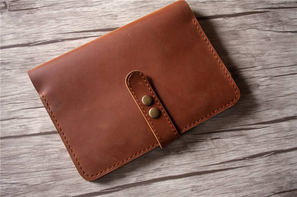 Personalized Refillable Saddle Leather Ring Binders Notebook