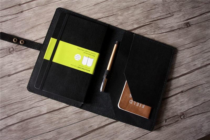 Black Moleskine Notebook Leather Cover