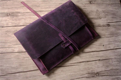 Personalized Leather Macbook 12 inch Case Sleeve