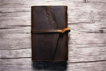 Personalized Leather Funeral Guest Book