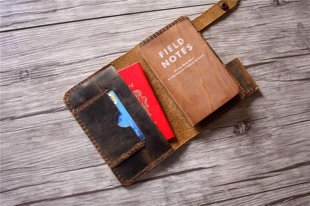 Personalized Field Notes Leather Cover Wallet