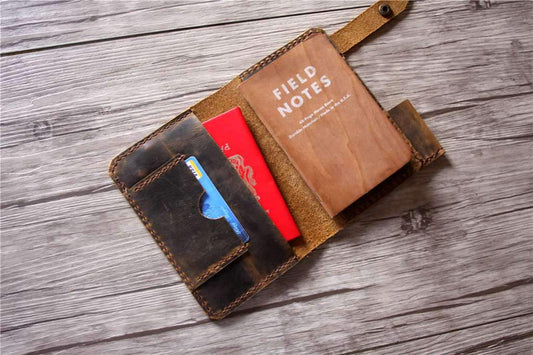 Personalized Field Notes Leather Cover Wallet