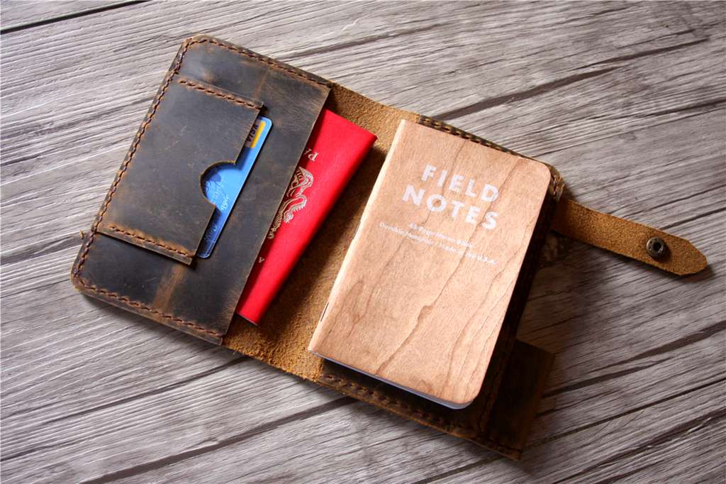 Personalized Field Notes Leather Cover Wallet