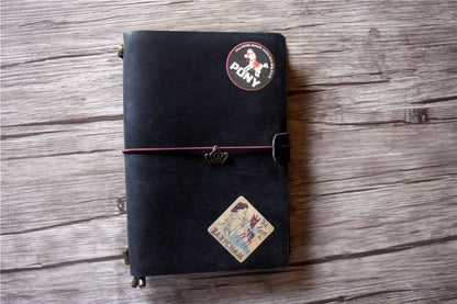 Timber Black Leather Refillable Bound Notebook