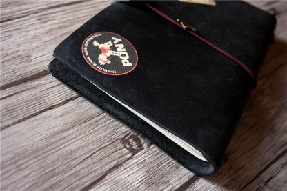 Timber Black Leather Refillable Bound Notebook