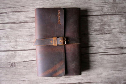 Custom Leather School Days Memory Book Album