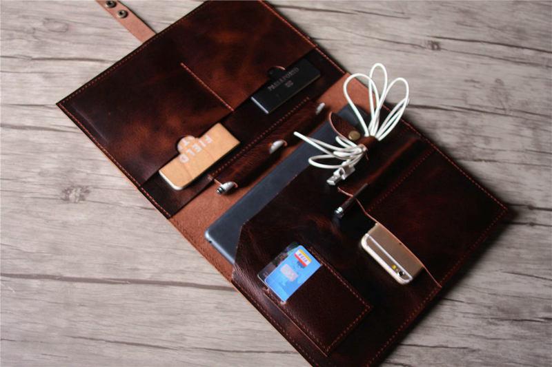 Personalized a4 Business Leather Writing Folder Portfolio