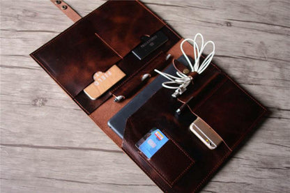 Personalized a4 Business Leather Writing Folder Portfolio