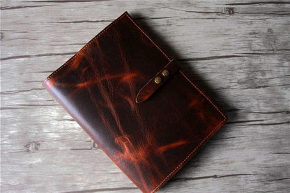 Personalized Leather Portfolio Luxury Coffee