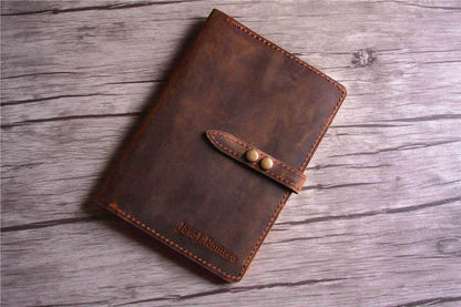 Personalised Notebook Cover Refillable Leather Holder