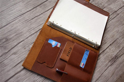 Custom Saddle Leather Organizer Wallet