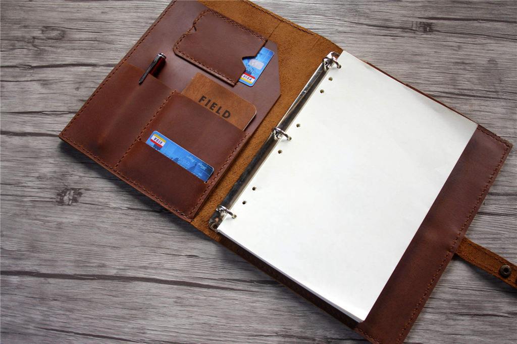 Custom Saddle Leather Organizer Wallet