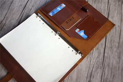 Custom Saddle Leather Organizer Wallet