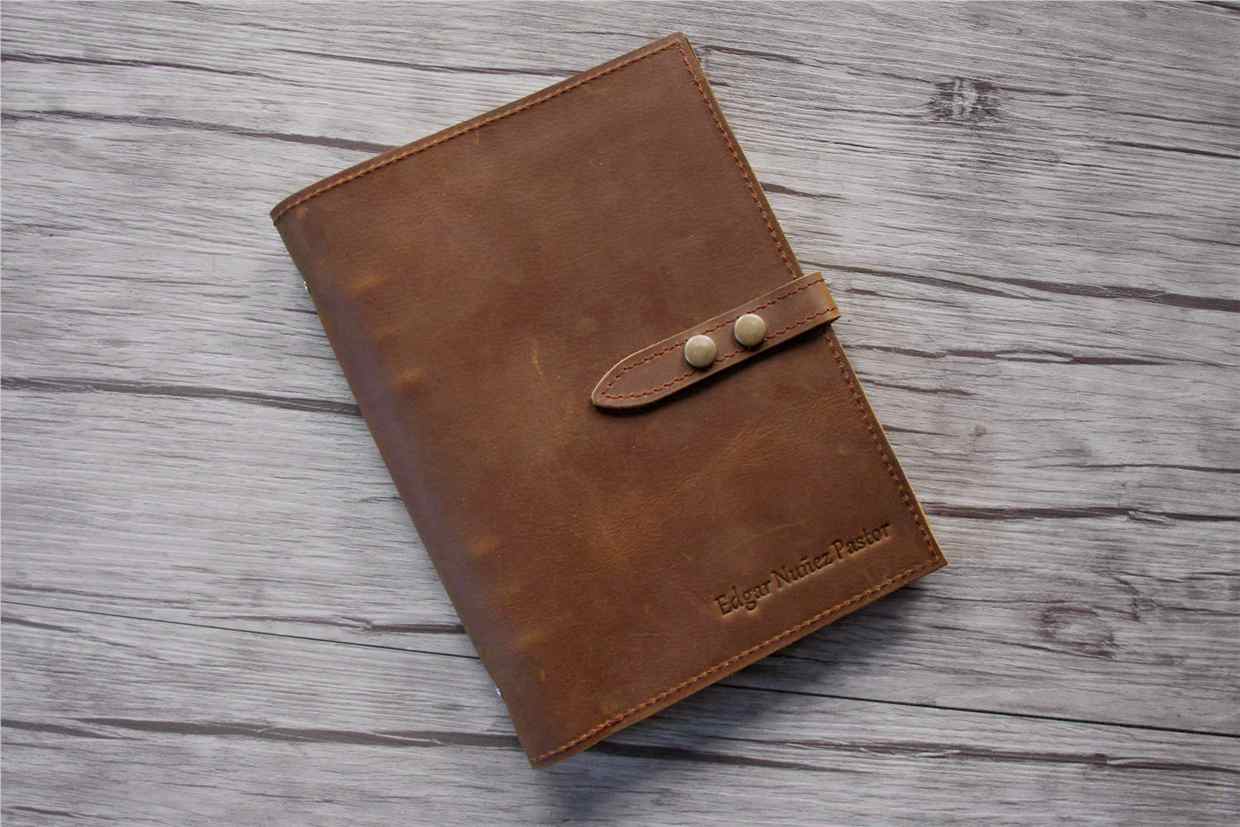 Engraved Leather Journal for Men