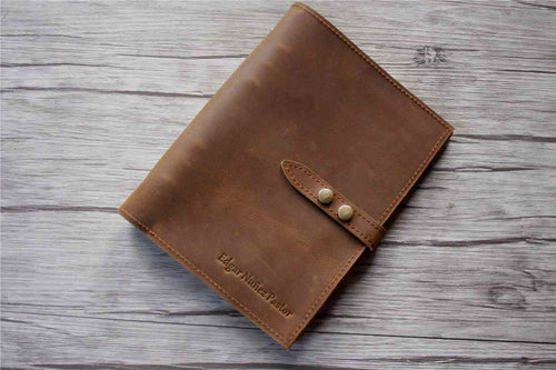 Engraved Leather Journal for Men