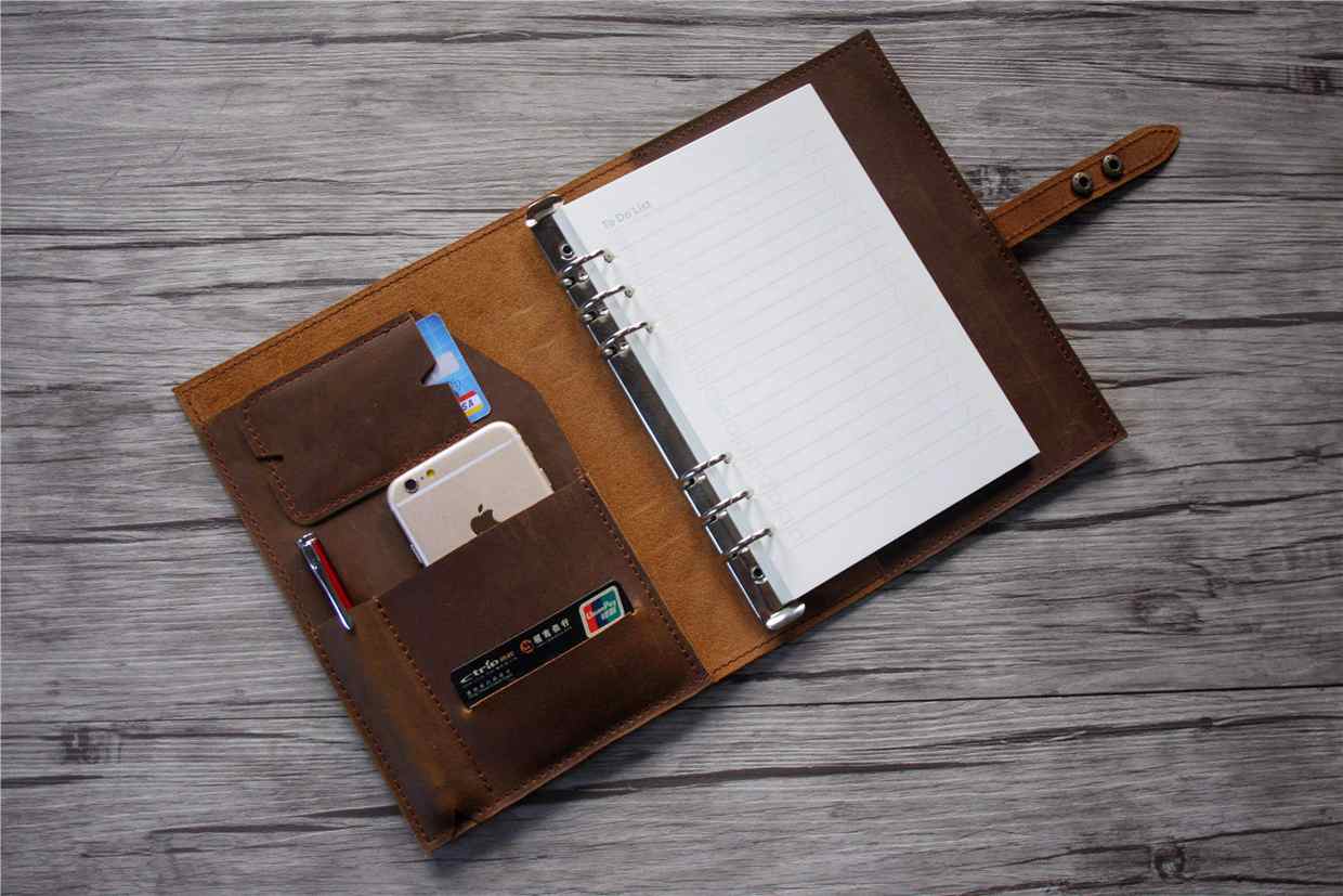 Engraved Leather Journal for Men