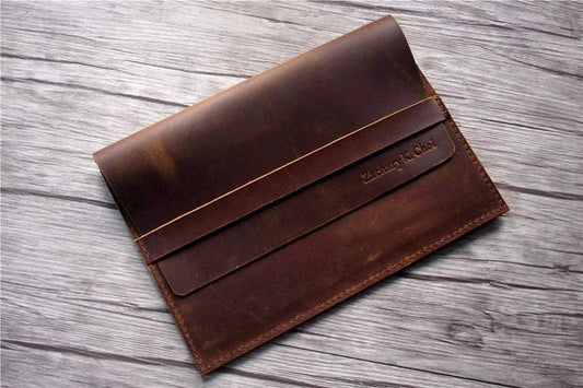 Embossed Leather iPad Cover Sleeve