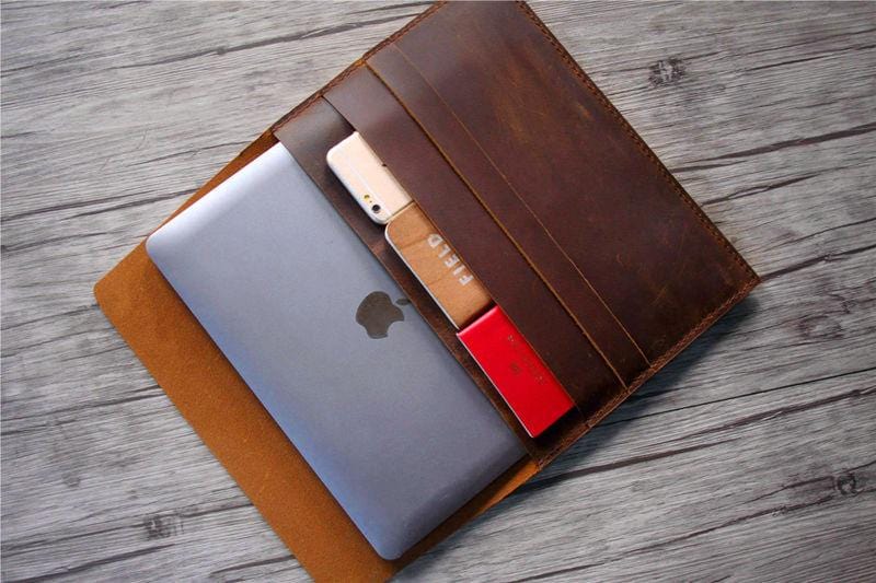 Embossed Leather iPad Cover Sleeve