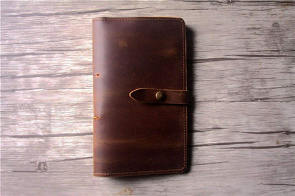 Engraved Refillable Leather Travelers Notebook