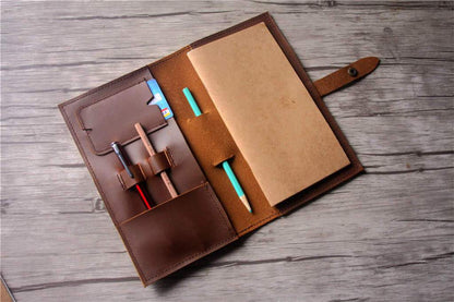 Rustic Leather Travelers Notebook Cover