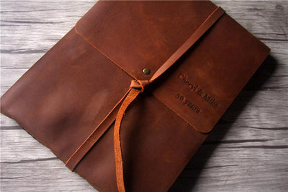 Custom Leather Family Memory Book Album