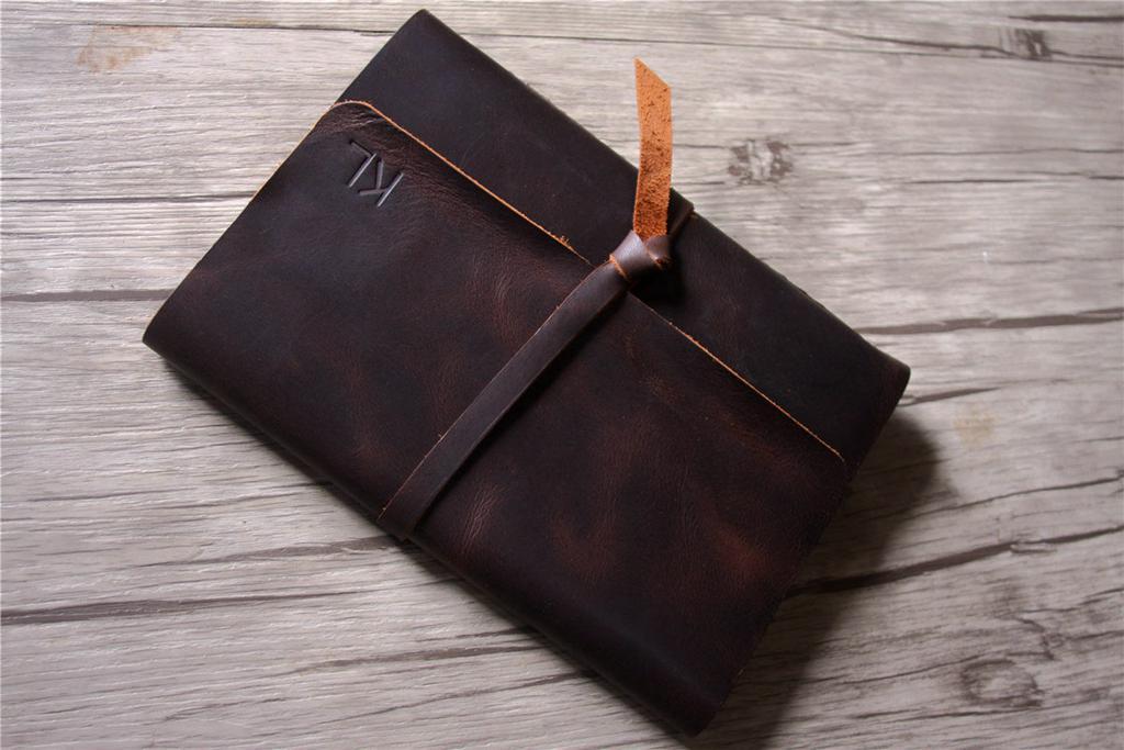 Monogrammed Handcrafted Leather Baby Kid Quotes Memory Book Album