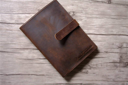 Engraved Leather Art Journal Cover Notebook Holder