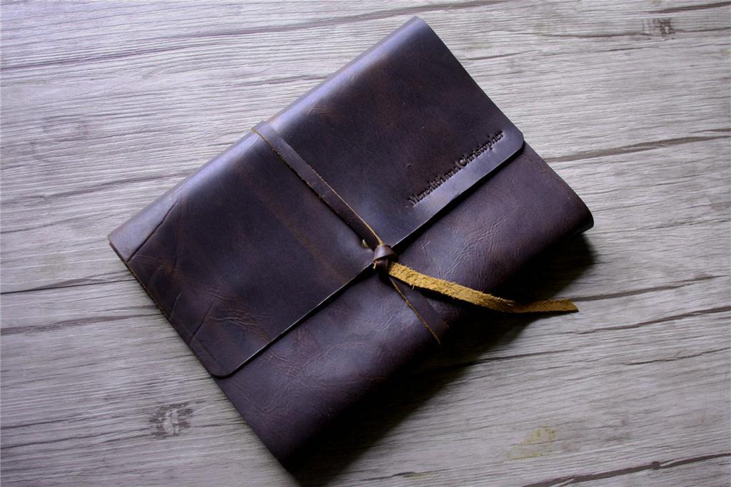 Handcrafted Embossed Leather Picture Memory Book Album