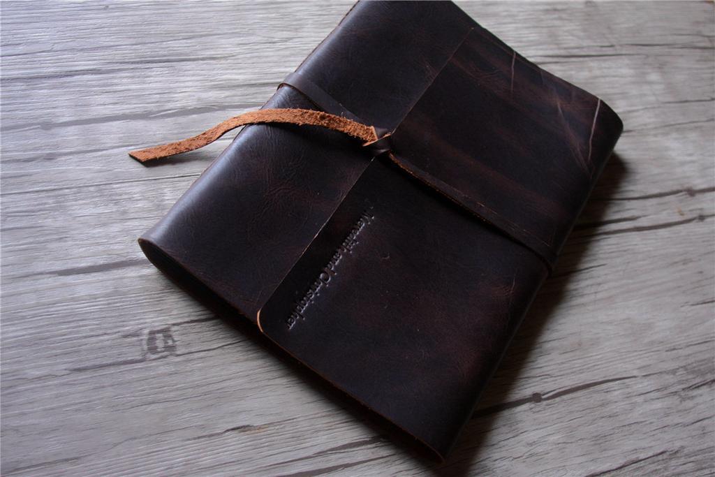 Handcrafted Embossed Leather Picture Memory Book Album