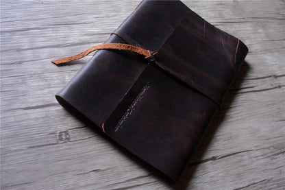 Handcrafted Embossed Leather Picture Memory Book Album