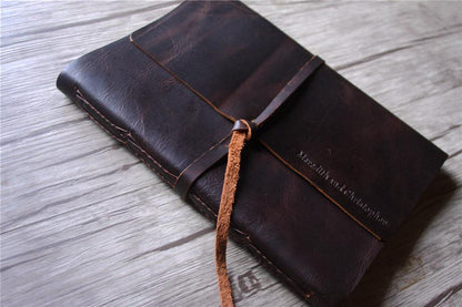 Handcrafted Embossed Leather Picture Memory Book Album