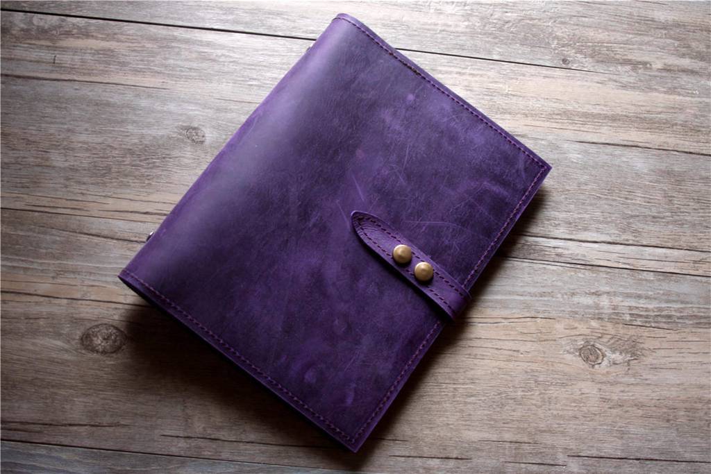 Purple Leather Binder Planner