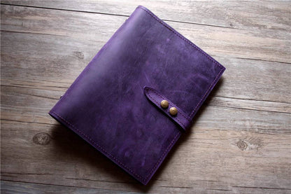 Purple Leather Binder Planner