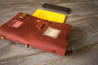 Personalized Leather Traveler's Journal Notebook