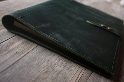 Personalized Green Leather Zipper Organizer Purse Womens