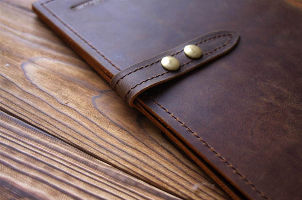 Multi-Pockets Leather Refillable Journal Cover