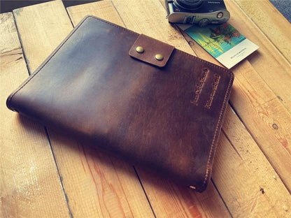 Personalized Vintage Brown Refillable Leather Journal
