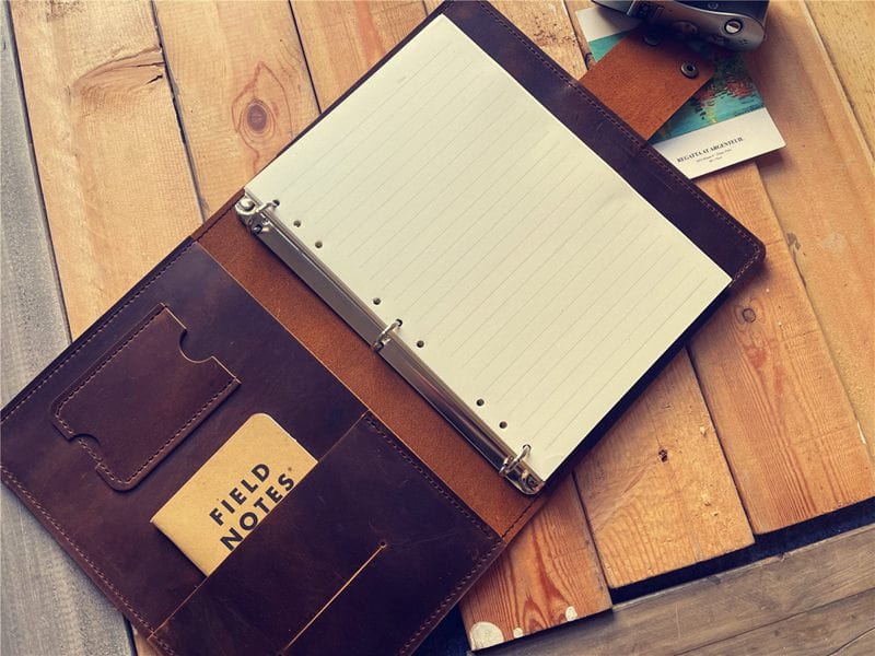 Personalized Vintage Brown Refillable Leather Journal