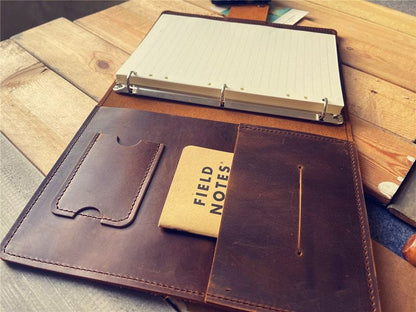 Personalized Vintage Brown Refillable Leather Journal