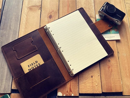 Personalized Vintage Brown Refillable Leather Journal