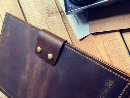 Personalized Zippered Pocket Refillable Leather Journal