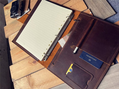 Personalized Zippered Pocket Refillable Leather Journal