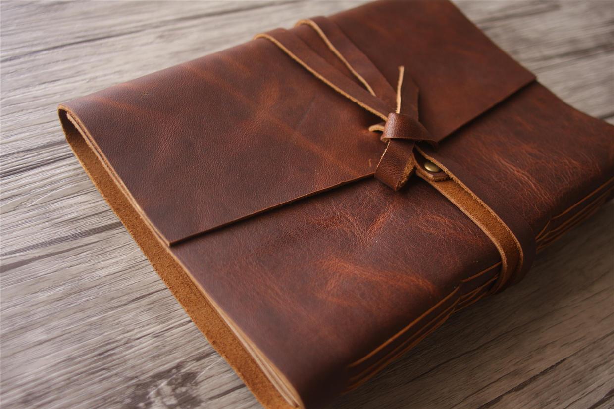 Personalized Leather Photo Guest Book